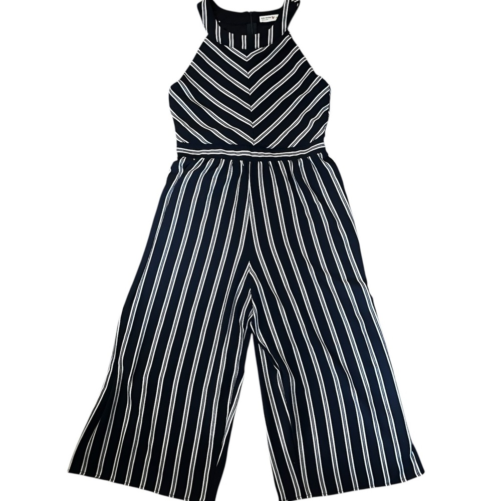 Striped Navy and White Jumpsuit